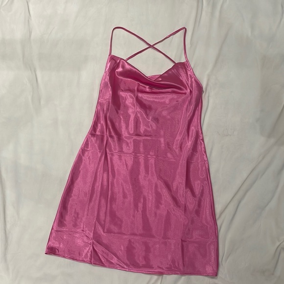 NWOT H&M Pink Backless Slip Dress - Picture 1 of 3